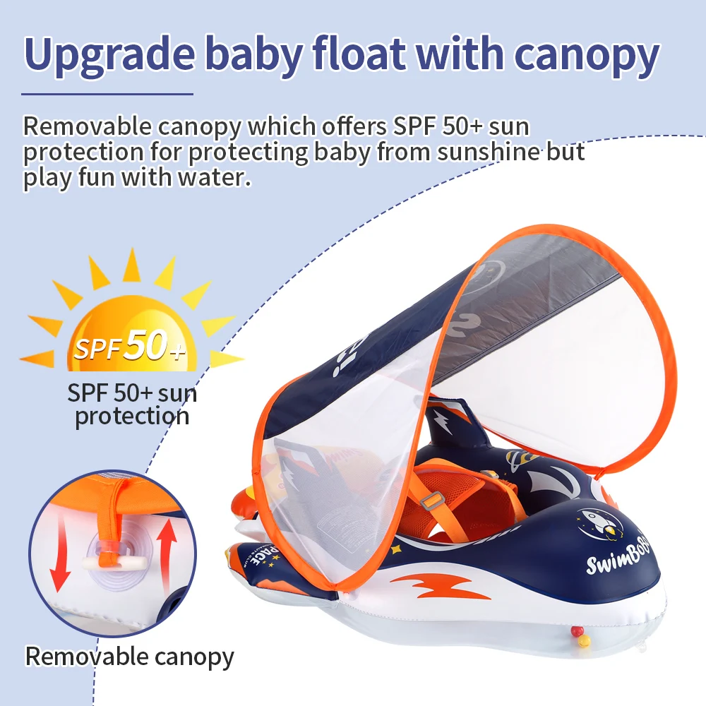 Swimbobo Inflatable Baby Swimming Float Water Toy Swimming Floats Trainer Child Swim Pool Ring PVC Children Floating for Summer