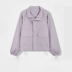 Wholesale Clothes Sport Clothing Coat Autumn Female Korean Fashion Zip up Outerwear Ladies Casual Loose Jacket
