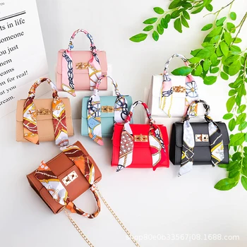 2023 Hot Selling Mini Handbags Silk Scarf Decoration Ladies Messenger Bag Fashion Women's Shoulder Bag