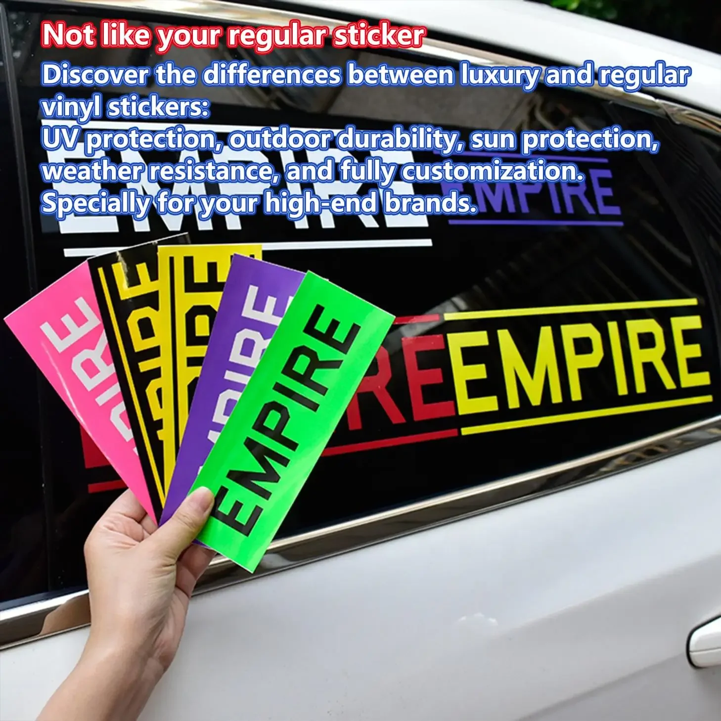 UV Resist Waterproof Weatherproof Amine Car Body Bumper Stickers Custom Logo Die Cut Vinyl Car Sticker and Window Car Decals