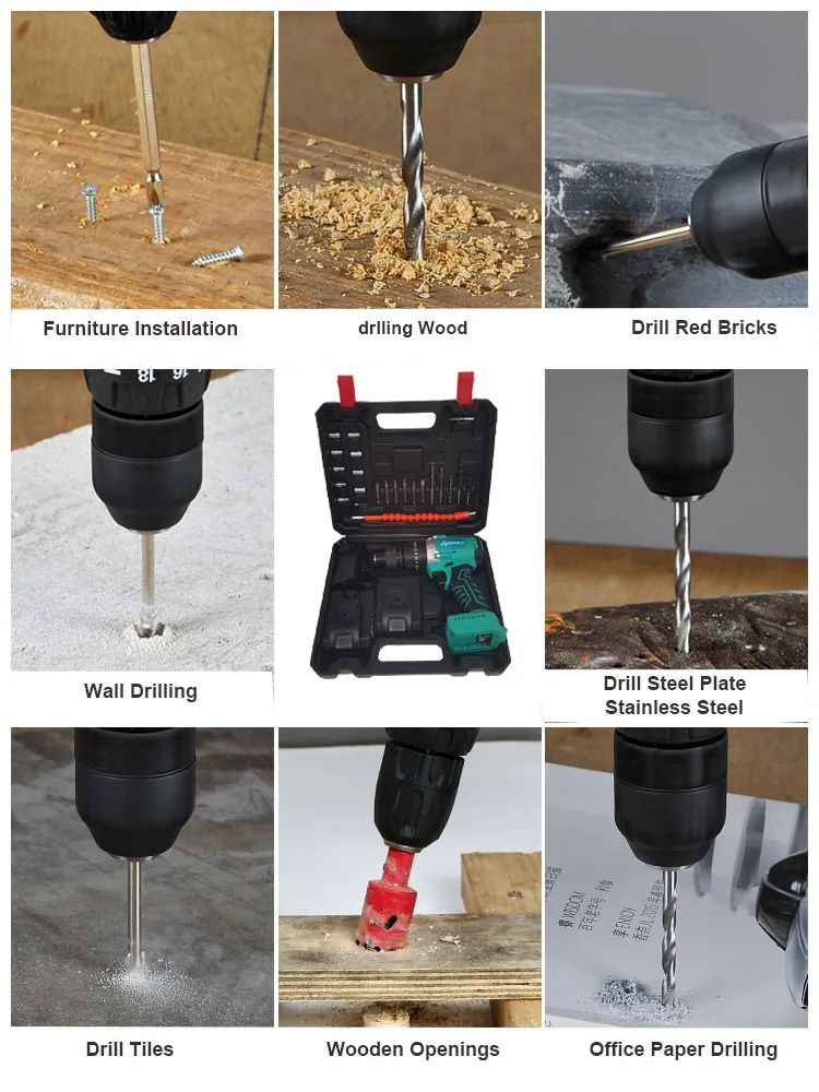 18/20V/24V/18V/24V Li-Ion Battery Impact Drill