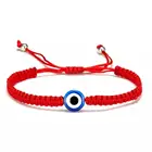 Round beads blue eyes evil eyes red rope hand-woven adjustable bracelet wholesale bead bracelet