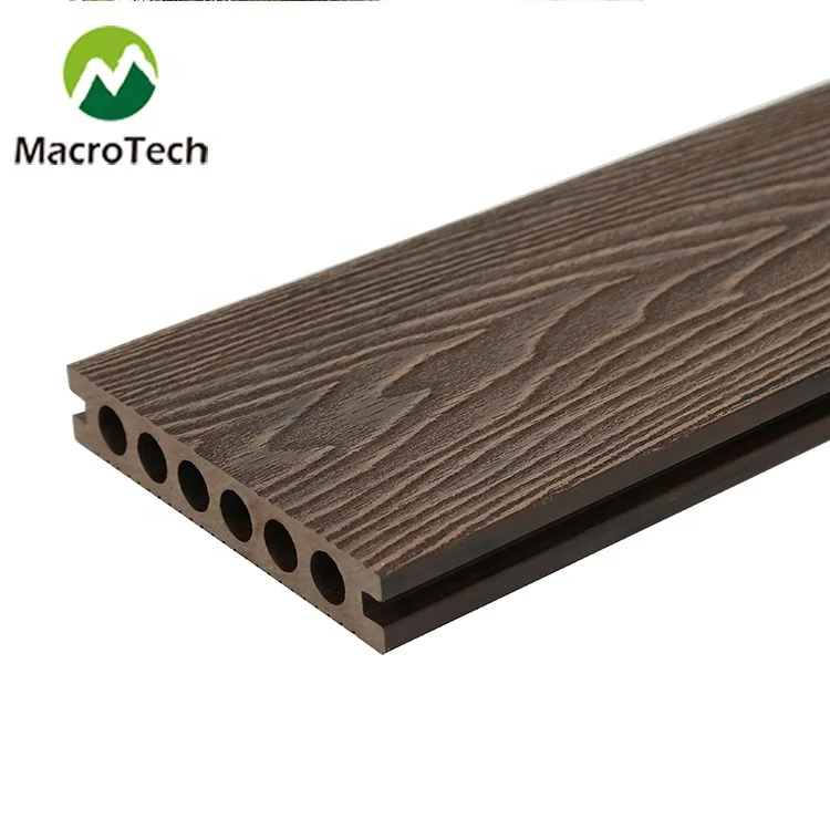 Surface deep embossing deck wpc wood plastic composite floor deck Wholesale