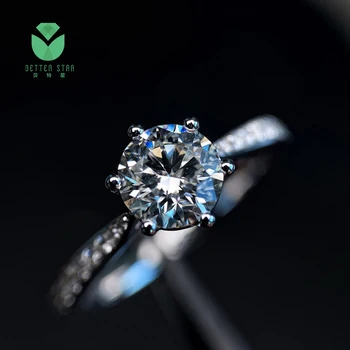 1 ct hpht cvd real lab created diamond white gold ring engagement jewelry for women