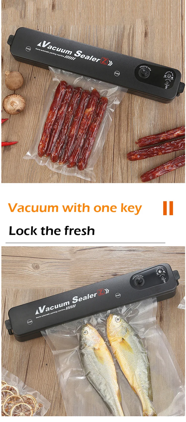 Vacuum Food Sealer Automatic Food Vacuum Sealer Household Packaging Machine With 10Pcs Bags Vacuum For Products
