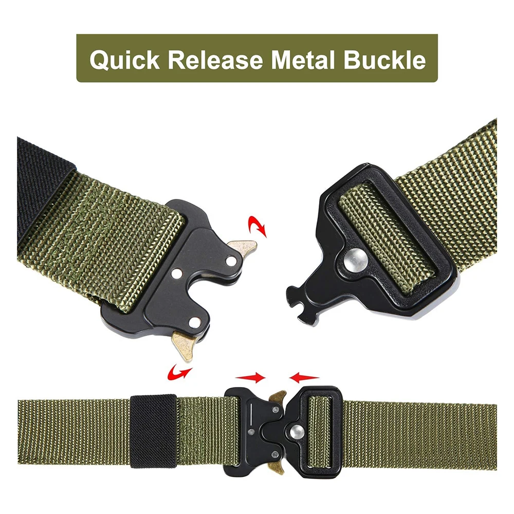 Sports Training Training Wear-resistant Men's Tactical Belt Heavy Duty Webbing Belts Adjustable Style Nylon Belts