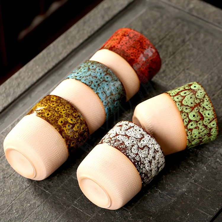 Good quality cheap price personalized vintage color stoneware 180ml ceramic cups