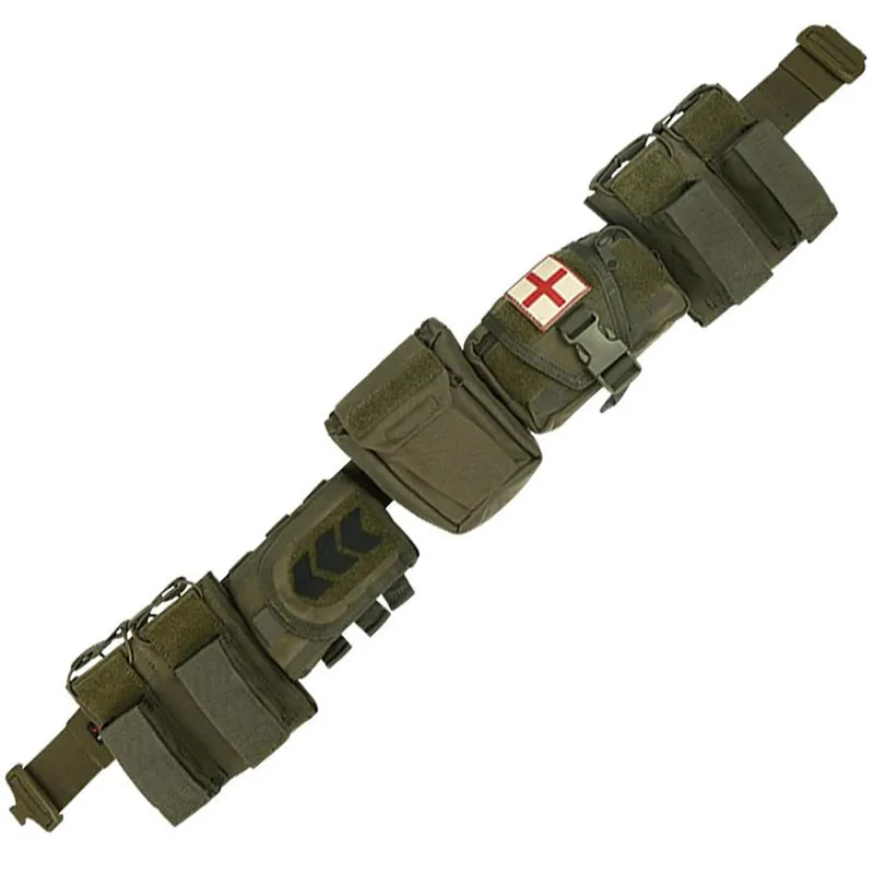 Wholesale Lightweight Mountain Climbing Tactical Belt Adjustable Durable Utility Nylon Tactical Duty Belt with Mag Pouch Bag