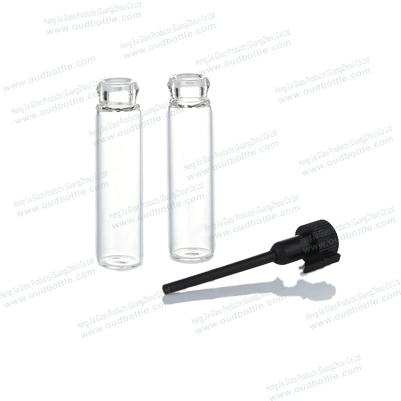 Wholesale 0.5ml 1ml 2ml 3ml 5ml mini clear glass vial tube perfume