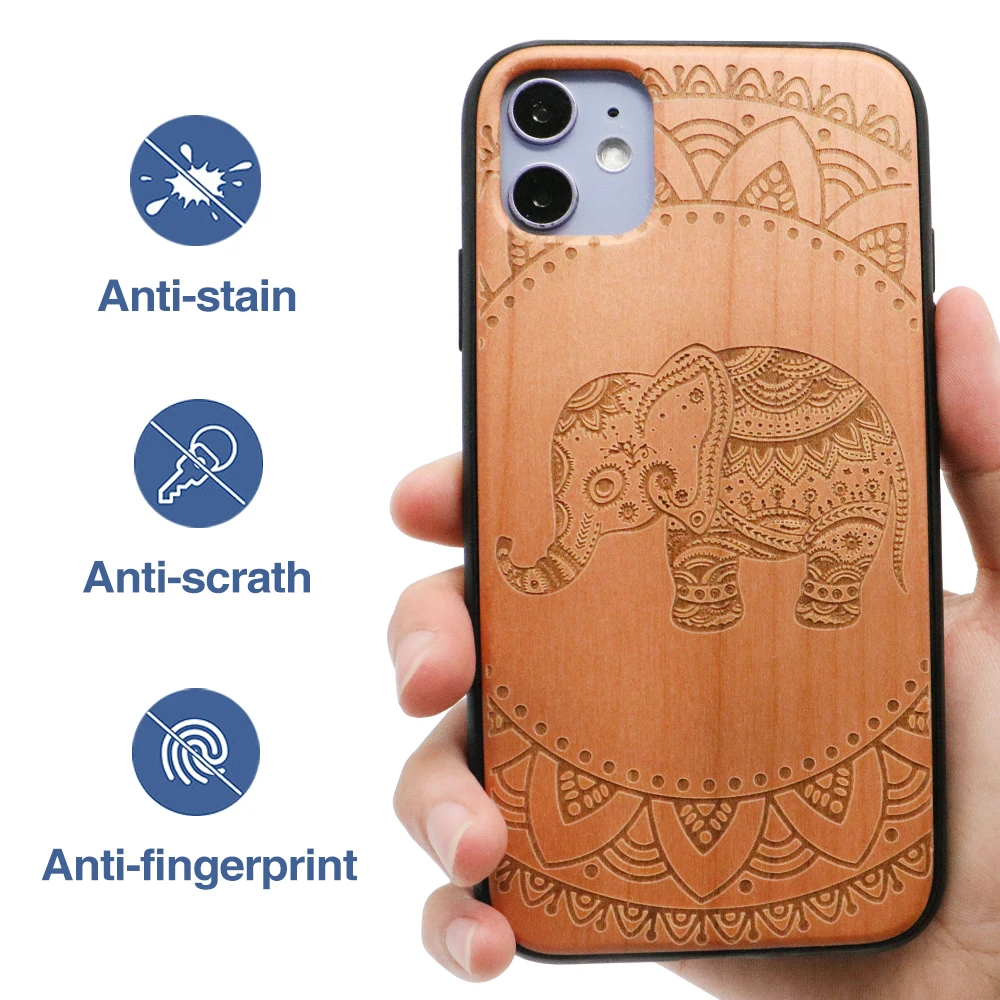 Coque De Téléphone Robuste Effet Bois Grainé – Protection Durable Style Rustique – Neuf En Emballage