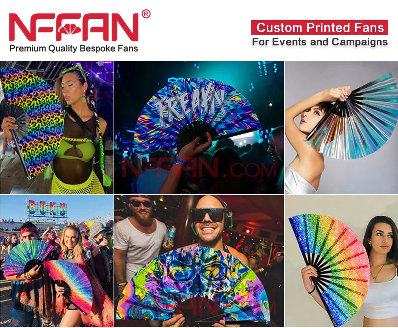 Custom Printed Large Rave Clack Fans Perfect For Festivals