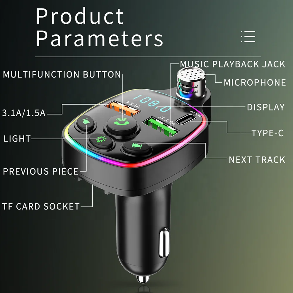Q11 Bluetooth FM Transmitter Handsfree Car Radio Modulator MP3 Player USB Super Quick Car Charge Adapter for Car MP3 Player