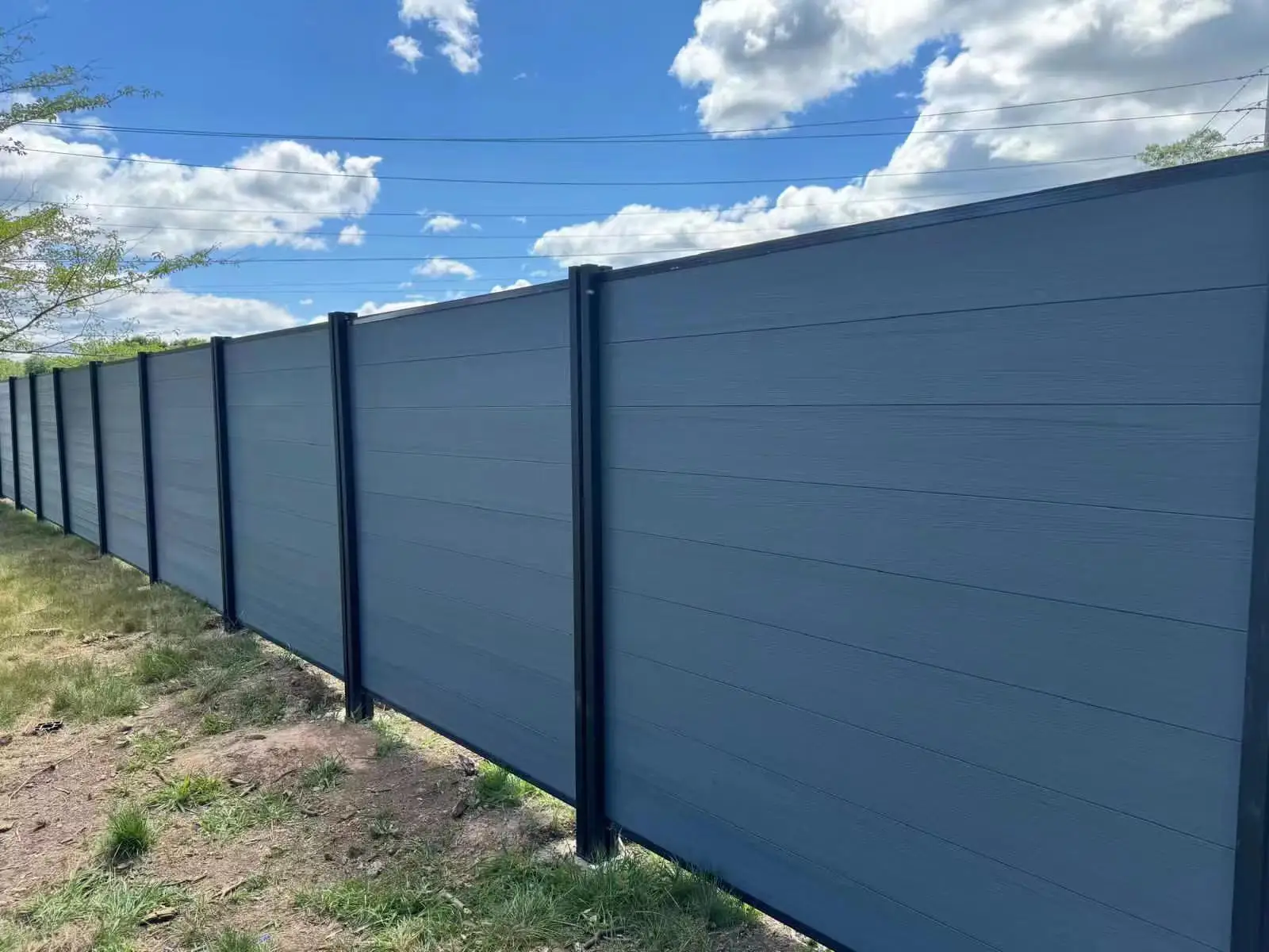 WPC Eco-Friendly Wood Plastic Composite Fence Panels for Patio \u0026 Garden  Exterior Windproof \u0026 Fireproof Extra-Security, image size:1600x1200