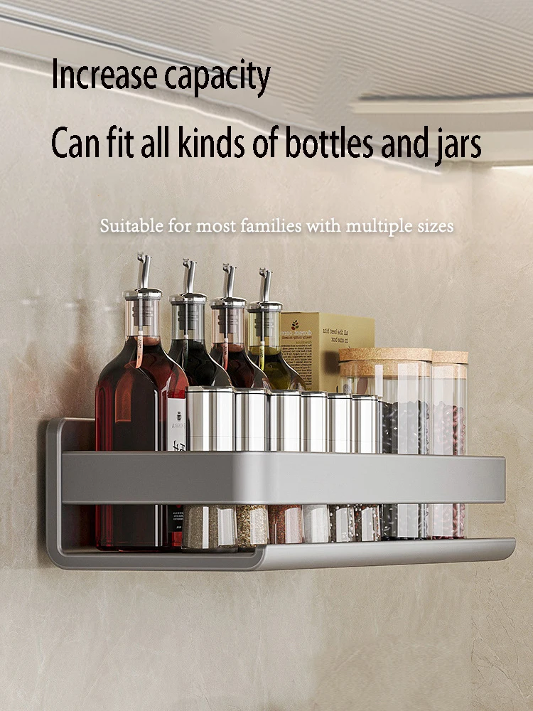 Kitchen Storage Rack Multifunctional Wall Mounted No Drilling, Wall ...