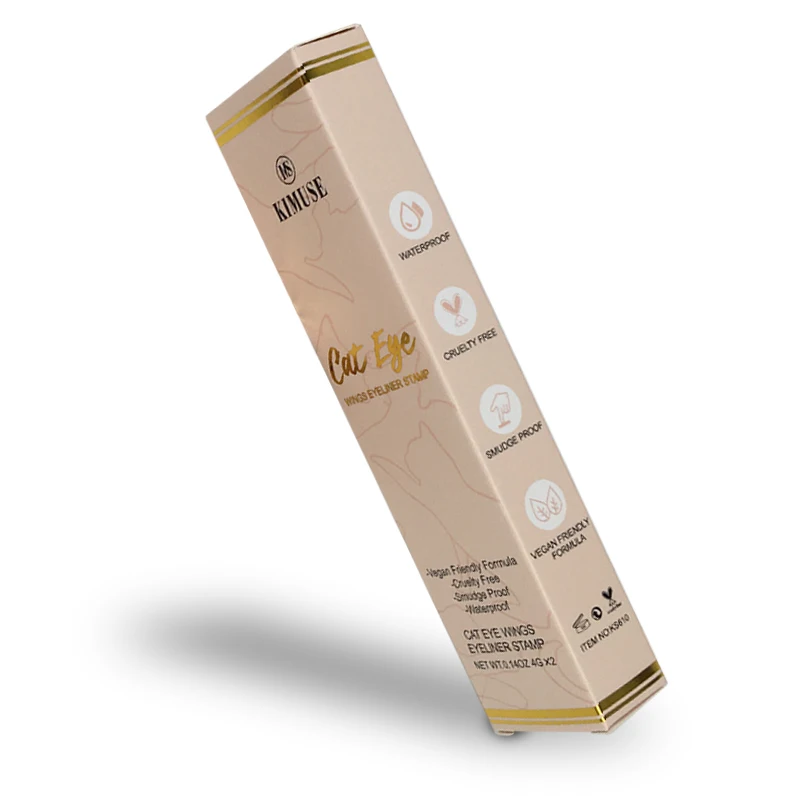 Custom Hot Stamping Gold Box Luxury Cosmetic Lotion Box with 4-color Printing and 350g Paperboard