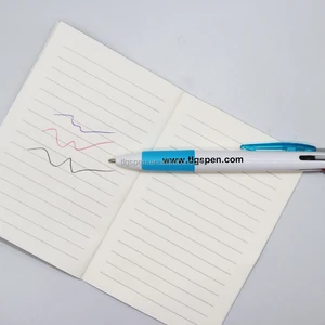 Korea and Japan Hot Selling Plastic Pen 3 Color Ink in 1 Ballpoint Pen for Student