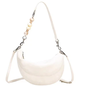 2026 New Ladies' High Quality Handbag Pearl Chain Crossbody Bag for Women's Shoulder Bag Two Handles Polyester Autumn/Winter
