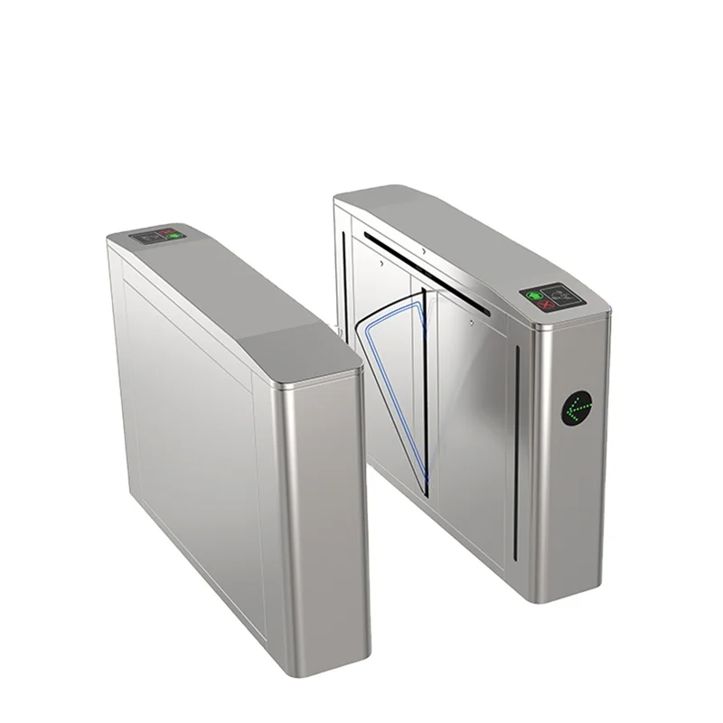 High Speed Access Control Turnstile Intelligent Flap Barrier Gate Metro Station Pedestrian Barrier Gate