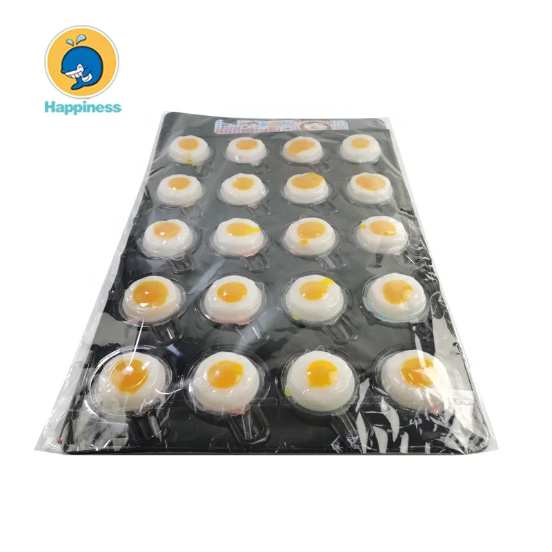 Fried Egg Shape Jelly Pudding with Popping Candy