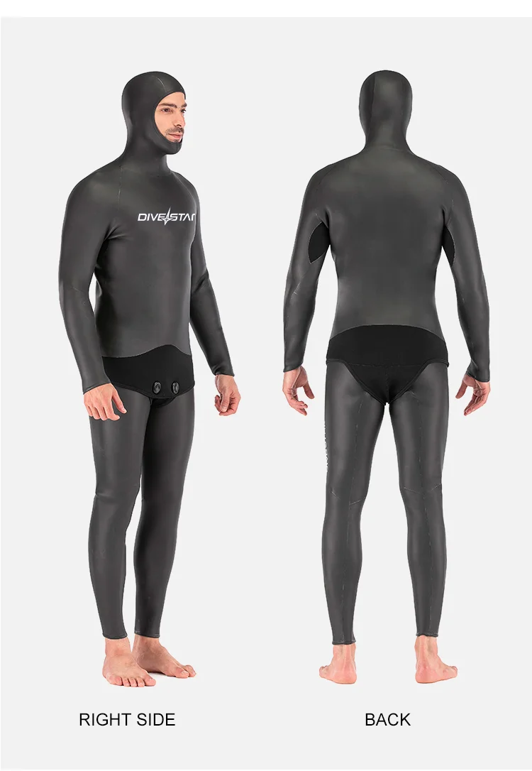 DIVESTAR Custom LOGO High Quality 3mm Neoprene Material Super Stretchy Smoothskin Freedive Swimming Wetsuit for Man