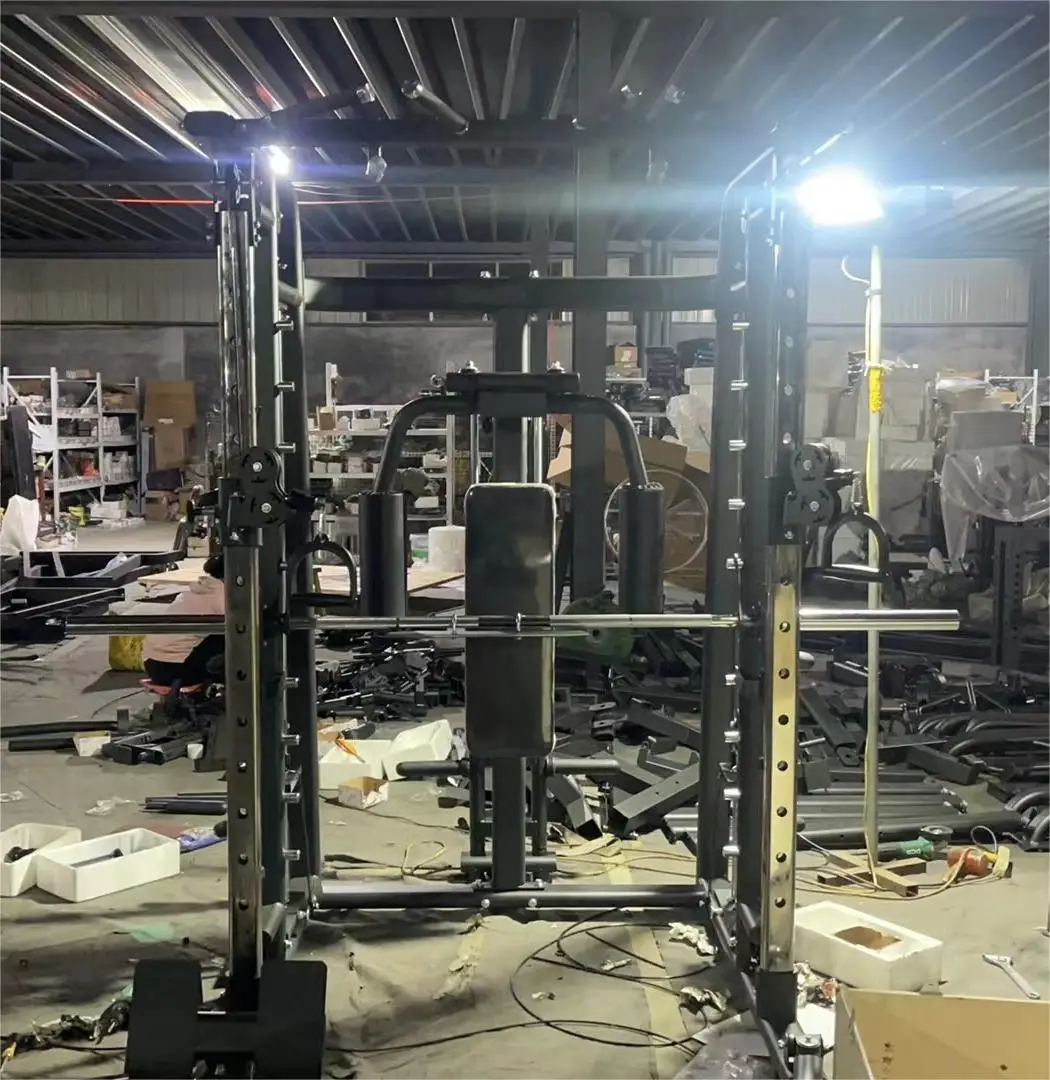 Source Factory Strength Training Multifunctional All in One Machine Home Gym Equipment Smith Machine for Sale
