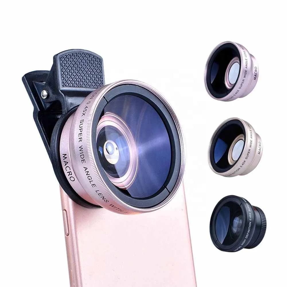 37mm 0.45x 49uv Super Wide Angle Fisheye Lens Mobile Phone Lens Super Macro  Hd Camera Lens Universal 60% Wider Field Of View - Buy Ultra Wide Angle  Fisheye Lens,Phone Lens,Macro 2-in-1 Mobile
