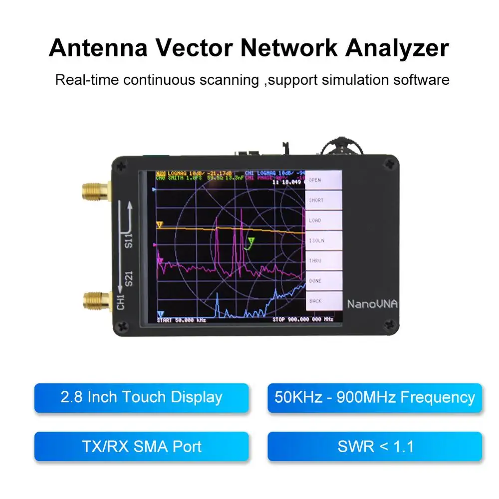 その他 NANO VNA-H 50kHz-1.5GHz Nano Vna-H Vector Network Antenna Analyzer