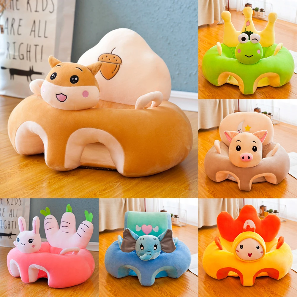 3D Spielzeug Cartoon Tiere Baby Sitze Sofa Stuhl Abdeckung Lernen To Sit Haut Au 