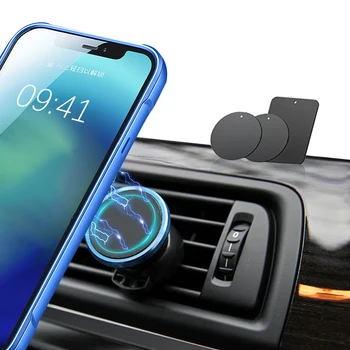 Wholesale Flexible Mobile Phone Mount Car Vent Universal 360-degree Swivel Mini Metal Magnetic Car Phone Holder