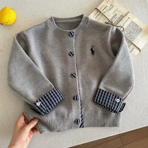 Customized Spring Autumn Kids Sweater+denim Pants Boys Clothing Sets for 1-8-year-old Sweater Clothes for Kids