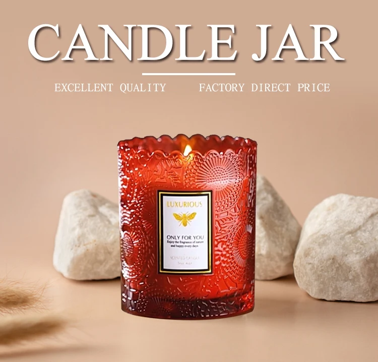 Wholesale 12 Oz 16 Oz Thick Candle Jars Round Empty Luxury Glass