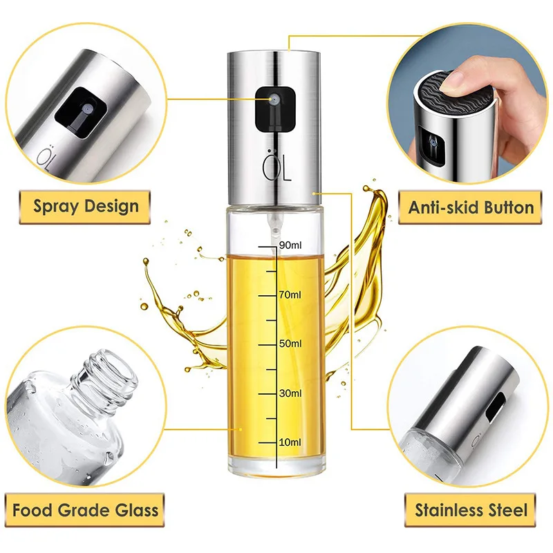 Oil Sprayer for Cooking Olive Oil Sprayer Mister Bottle for Salad BBQ Kitchen Baking and Roasting details