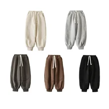 YOEHYAUL Autumn New Design Baby Boys Sports Pants Casual Trousers Wholesale Kids Boys Solid Color Fleece Sweatpants