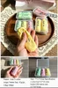 5 cm Yellow-Powder-Green Crispy Butter Sticks (5 x 2.7 cm)