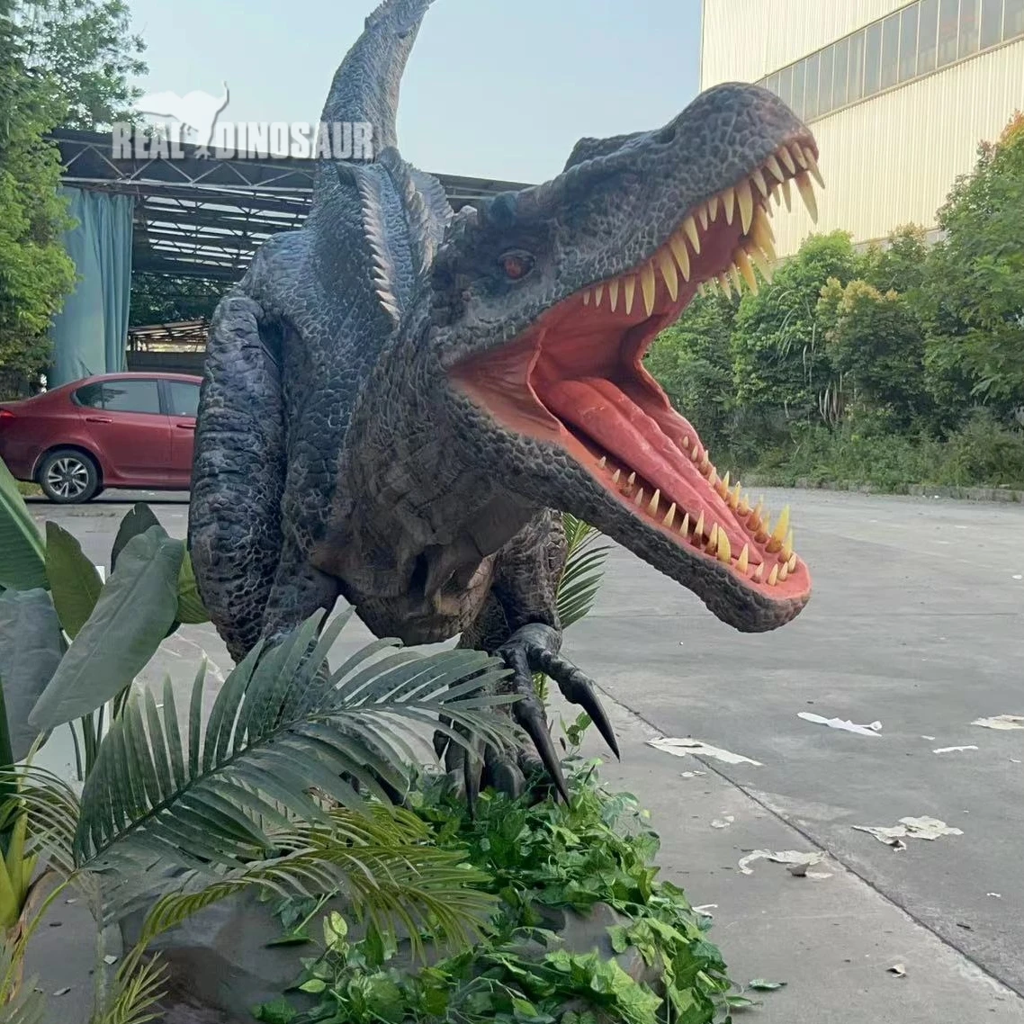 Powerful 4m Realistic Alive Simulation Model Animatronic Robot Dinosaur for Theme Park