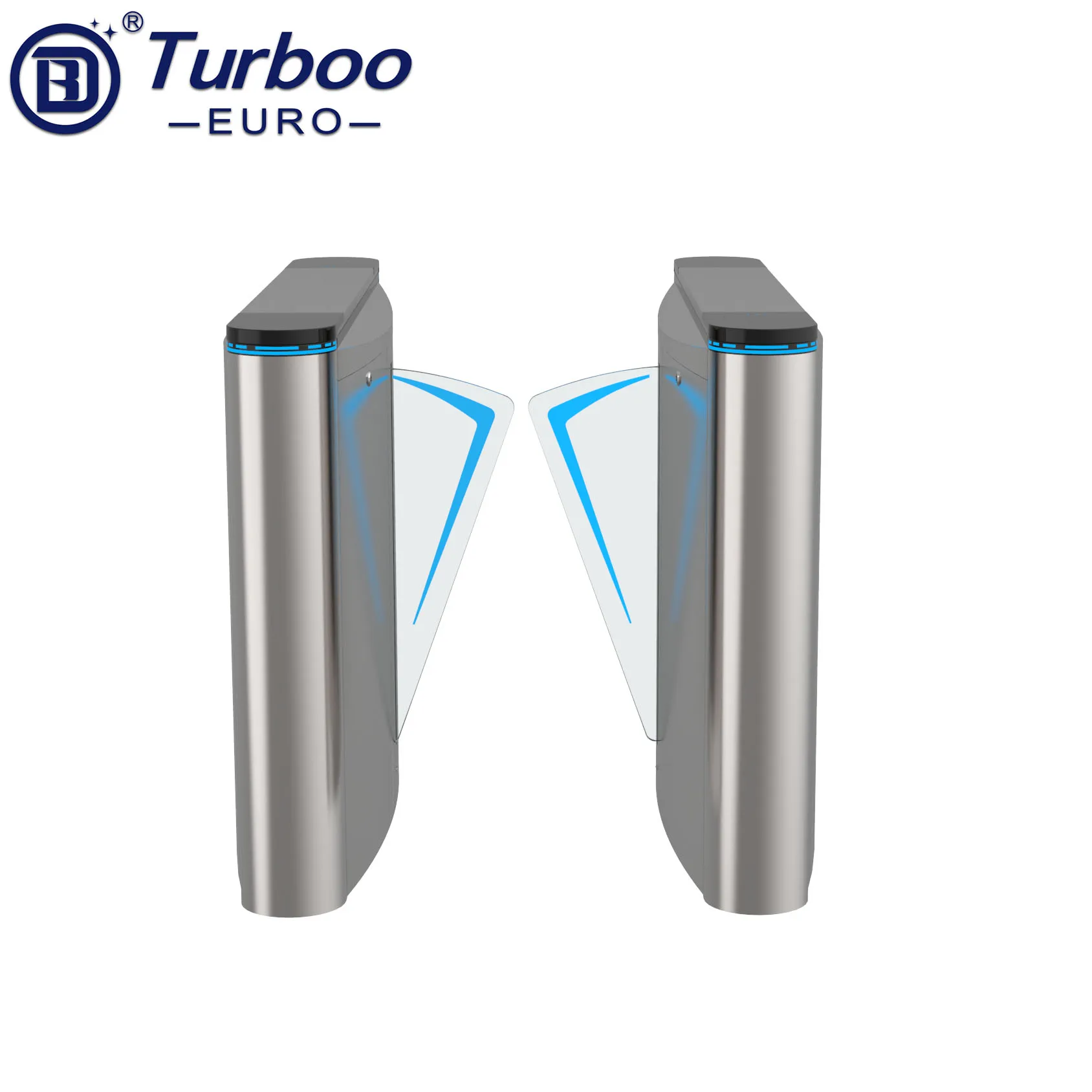 Turboo CE Certification Stainless Gate Bidirectional Security Door Flap Barrier Turnstile Gate
