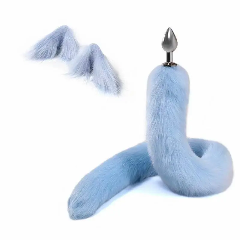 Wholesale Fox Tail Butt Plugs Flirting Masturbation Anal Tail Metal Anal Plug Sex Toys