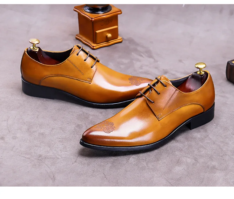 men's dress shoes soft leather Professor Oxford Black Patent Leather Shoes – The Jacket Maker main image 1