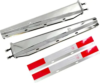 BST BSSP 2PCS Chrome Straight Spring Loaded Mud Flap Hanger Kit& Mud