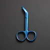 Coude en gaze de titane bleu 110MM dent ronde
