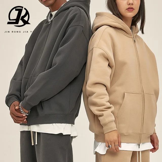 Custom Digital Print logo Zipper Pullover Hoodies Drop Shoulder Plus Size Zip up Heavy Weight Hoodies