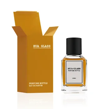 New Design Luxury Square 30ml 50ml 100ml With Magnetic Cap Fine Mist Sprayer Aluminum Collar Glass Perfume Bottle