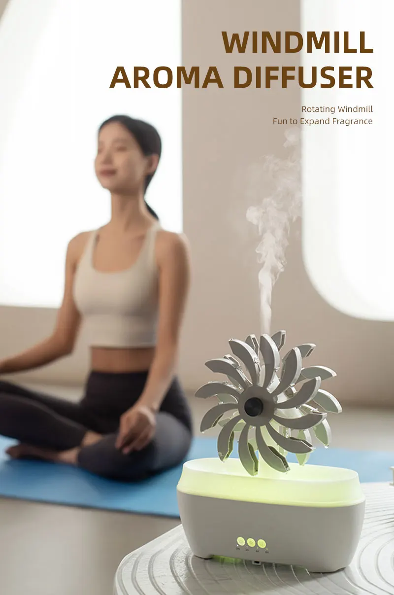 Windmill RainDrop air Diffuser Humidifier 300ml 7 Colors LED Night ...