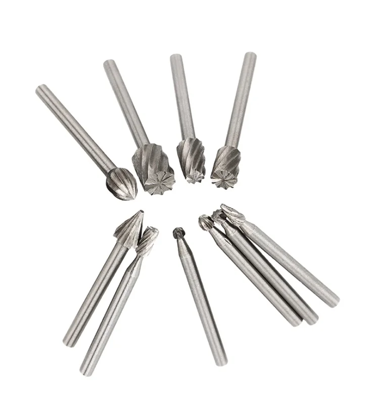 10pcs 1/8 Inch Shank Tungsten Carbide 