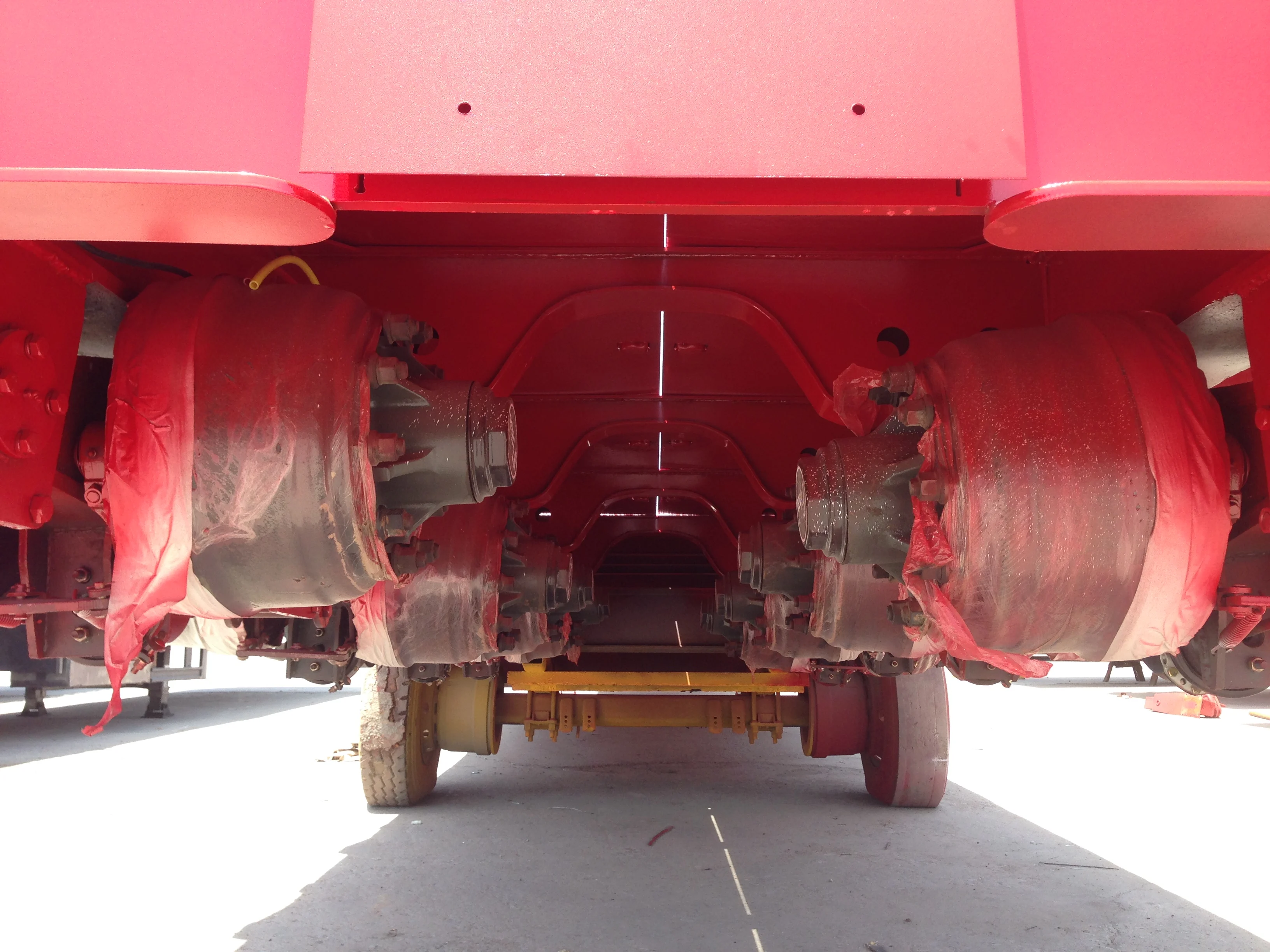 Tri Axles 60 Tons 20/40 Foot FT Container Shipping Flat Bed Flatbed ...