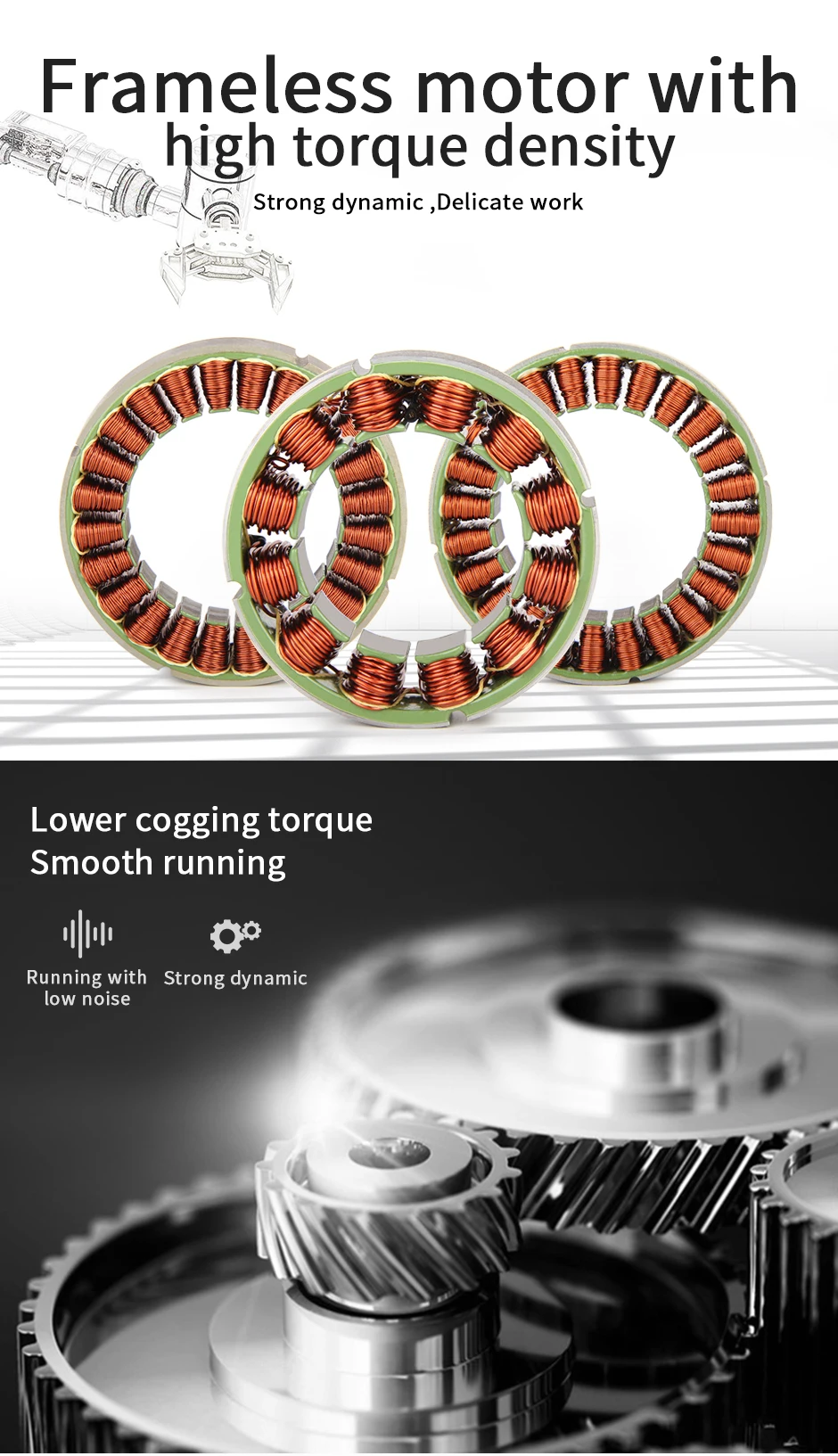 Inrunner Motor Rotor T-motor Custom External Rotor,Stator Robotic Arm Joint Used High Torque ...