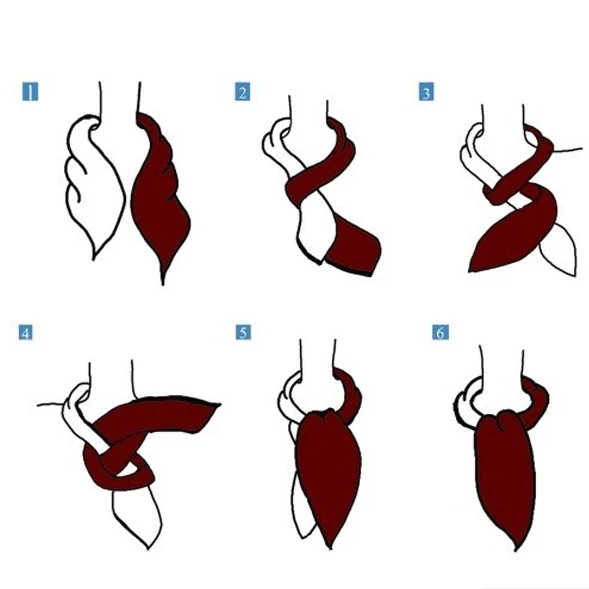 Как завязать платок как галстук пошагово