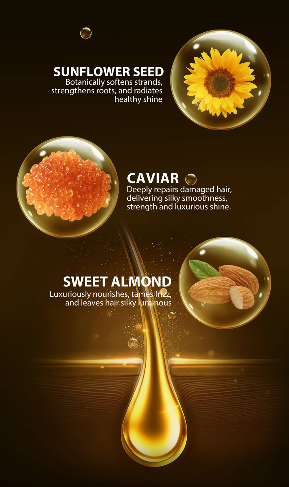 Greenlem Gold Caviar Smoothing Repair Hair Oil Spray for Permed Colored Hair-Intensive Nourishment Damage Recovery Leave-in(pic4)