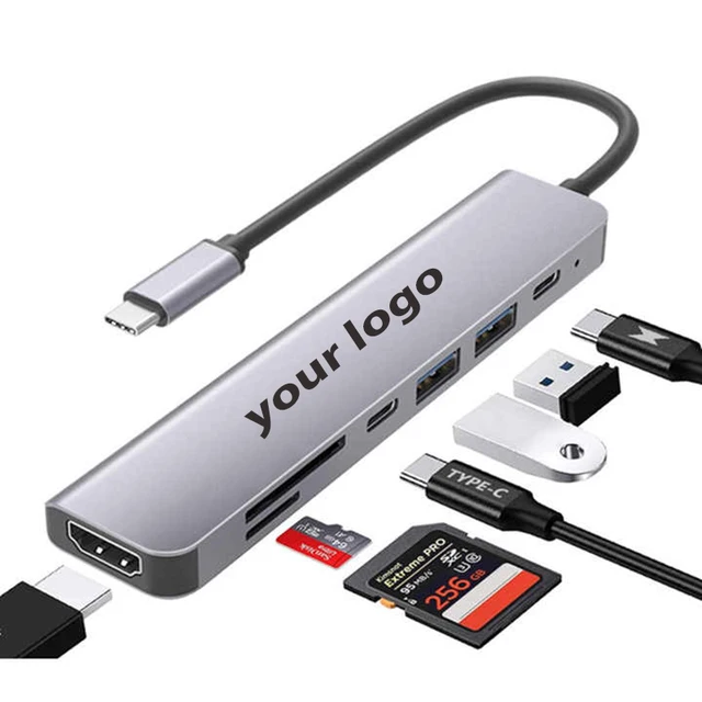 4k Type C USB3.1 to HDMI+3USB3.0 + SD/TF hub for desktop or notebook PC Multifunction usb c Hub for USB C Laptops