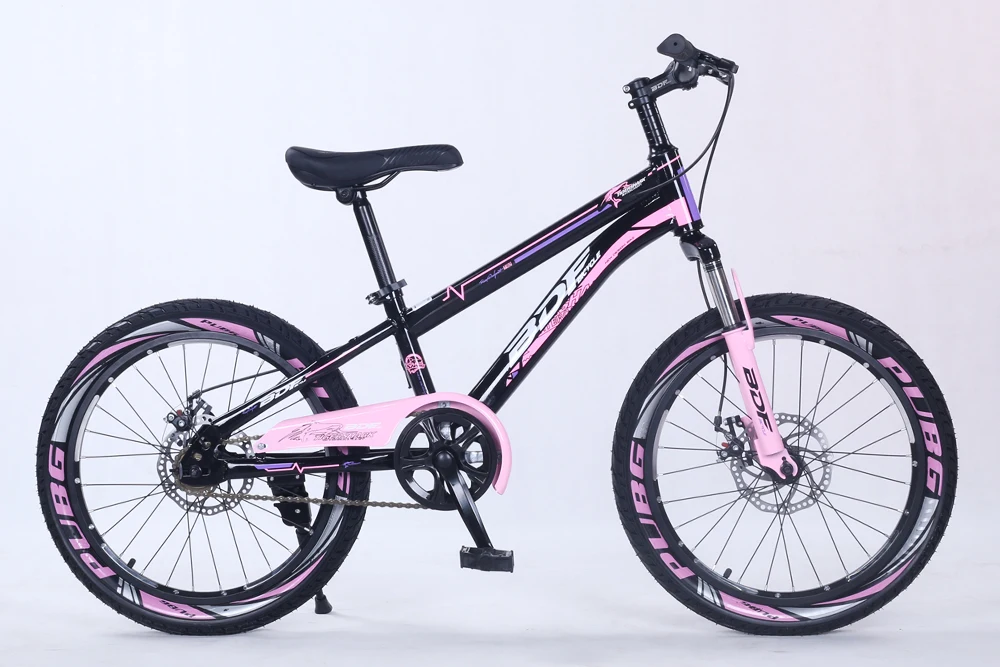 BDF Factory Peddle Bike Outdoor Children Cycle 18 20 Inch Mtb Road Bike Pink for Kids Girls 7-10 Years